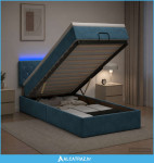 Krevet od pjene s madracem i LED-om Tamno plava 100 x 200 cm - NOVO