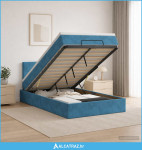Krevet od pjene s madracem i LED-om Tamno plava 120 x 200 cm - NOVO