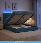 Krevet od pjene s madracem i LED-om Tamno plava 180 x 200 cm - NOVO