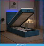 Krevet od pjene s madracem i LED-om Tamno plava 80 x 200 cm - NOVO