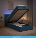 Krevet od pjene s madracem i LED-om Tamno plava 80 x 200 cm - NOVO