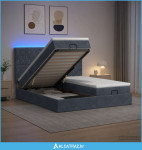 Krevet od pjene s madracem i LED-om Tamnosiva 180 x 200 cm - NOVO