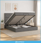 Krevet od pjene s madracem i LED-om Tamnosiva 180 x 200 cm - NOVO