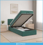 Krevet od pjene s madracem i LED-om Tamnozelena 80 x 200 cm - NOVO