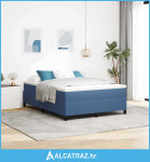 Krevet Plavi 140x200 cm Corduroy Tkanina - NOVO