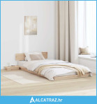 Krevet na podu s bočnim stolićima 90x200cm od punog drva - NOVO