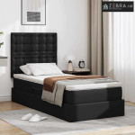Krevet s prostorom za pohranu s LED-om Crna 100 x 200 cm