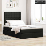 Krevet s prostorom za pohranu s LED-om Crna 120 x 190 cm