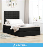 Krevet s prostorom za pohranu s LED-om Crna 120 x 200 cm - NOVO