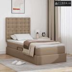 Krevet s prostorom za pohranu s LED-om Kapućino 90 x 200 cm