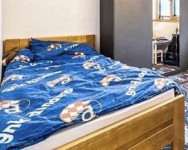 Krevet puno drvo, ručni rad, s podnicom