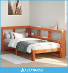 Krevet s regalom za knjige bez madraca 100 x 200 cm od borovine - NOVO