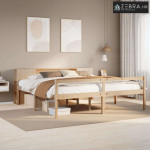 Krevet s regalom za knjige bez madraca 180x200 cm od borovine - Prirod