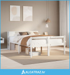 Krevet s regalom z knjige bez madraca bijeli 120x190cm borovina - NOVO