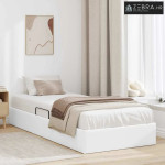 Krevet s od storage Bijela 100 x 203 cm Umjetna koža - Bijela 100 x 20