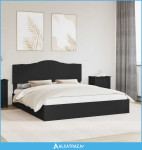 Krevet s od storage Crna 200 x 200 cm Konstruirano drvo - NOVO