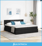 Krevet s od storage s madracem Crna 180 x 200 cm Lažna koža - NOVO