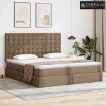 Krevet s od storage s madracem Kapućino 180 x 200 cm Lažna koža