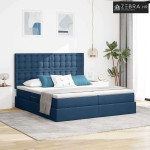 Krevet s od storage s madracem Plava 180 x 200 cm Lažna koža