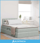Krevet s od storage Svijetlo siva 120 x 200 cm Baršun - NOVO