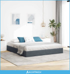Krevet s od storage s uzglavljem Tamno siva 180 x 200 cm Baršun - NOVO