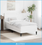 Krevetna konstrukcija Bijela 90 x 190 cm Umjetna koža - NOVO