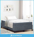 Krevetna konstrukcija Bijela i svijetlosiva 120 x 200 cm Baršun - NOVO