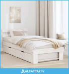 Krevetna konstrukcija Bijelo 100 x 200 cm Čvrsta borova drva - NOVO