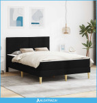 Krevetna konstrukcija Crna 140 x 200 cm Poliester - NOVO