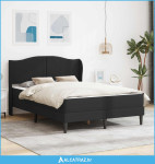 Krevetna konstrukcija Crna 160 x 200 cm Umjetna koža - NOVO