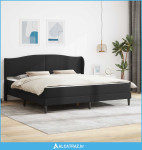 Krevetna konstrukcija Crna 180 x 200 cm Umjetna koža - NOVO