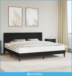 Krevetna konstrukcija Crna 180 x 200 cm Umjetna koža - NOVO