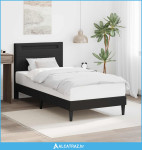 Krevetna konstrukcija Crna 90 x 200 cm Umjetna koža - NOVO