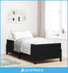 Krevetna konstrukcija Crna i Bijela i Crna 80 x 200 cm Baršun - NOVO