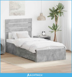 Krevetna konstrukcija s ladicama s uzglavljem Konstruirano drvo - NOVO