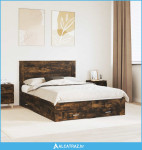 Krevetna konstrukcija s ladicama s uzglavljem Konstruirano drvo - NOVO