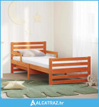 Krevetna konstrukcija s madracem Vosak smeđa 80 x 200 cm - NOVO