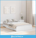 Krevetna konstrukcija za pohranu sivo Sonoma s ladicama Bijelo - NOVO