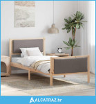 Krevetna konstrukcija Sivo-smeđa 90 x 200 cm tkanina - NOVO