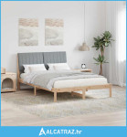 Krevetna konstrukcija Smeđa 135 x 190 cm Čvrsto borovo drvo - NOVO