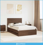 Krevetna konstrukcija Smeđi hrast 120 x 200 cm Inženjersko Drvo - NOVO