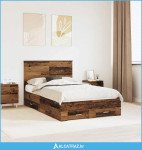 Krevetna konstrukcija Staro drvo 120 x 190 cm Konstruirano drvo - NOVO