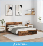 Krevetna konstrukcija Staro drvo 135 x 190 cm Konstruirano drvo - NOVO