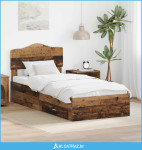 Krevetna konstrukcija Staro drvo 90 x 190 cm Konstruirano drvo - NOVO