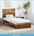 Krevetna konstrukcija Staro drvo 90 x 190 cm Konstruirano drvo - NOVO