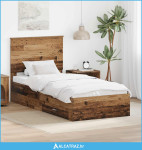 Krevetna konstrukcija Staro drvo 90 x 200 cm Konstruirano drvo - NOVO
