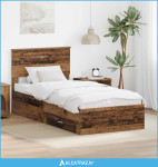 Krevetna konstrukcija Staro drvo 90 x 200 cm Konstruirano drvo - NOVO
