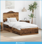 Krevetna konstrukcija Staro drvo 90 x 200 cm Konstruirano drvo - NOVO