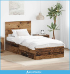Krevetna konstrukcija Staro drvo 90 x 200 cm Konstruirano drvo - NOVO