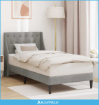 Krevetna konstrukcija Svijetlo siva 90 x 200 cm Baršun - NOVO
